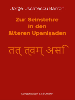 cover image of Zur Seinslehre in den älteren Upanisaden